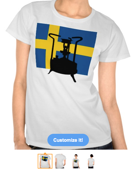 shirt, t-shirt, sweden, swedish, made in sweden, swedish flag, flag of sweden, pressure stove, stove, vintage stove, brass stove, paraffin stove, yellow cross, cooker, kerosene stove, tshirt
