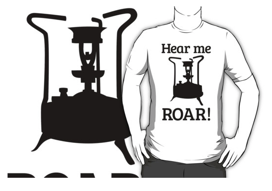 t-shirt, redbubble, paraffin pressure stove, paraffin, pressure stove, kerosene kerosene pressure stove, brass stove, vintage stove, burner, stove, camp stove, classic camp stove, swedish stove, roarer burner, one pint pressure stove, small camp stove, black and white, 210, 00, camping, hiking, adventure, hear me roar, loud, brass